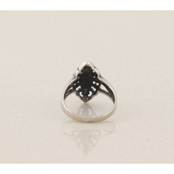 Sterling Silver Turquoise Ring Size 8 1/2 - Picture 6 of 8